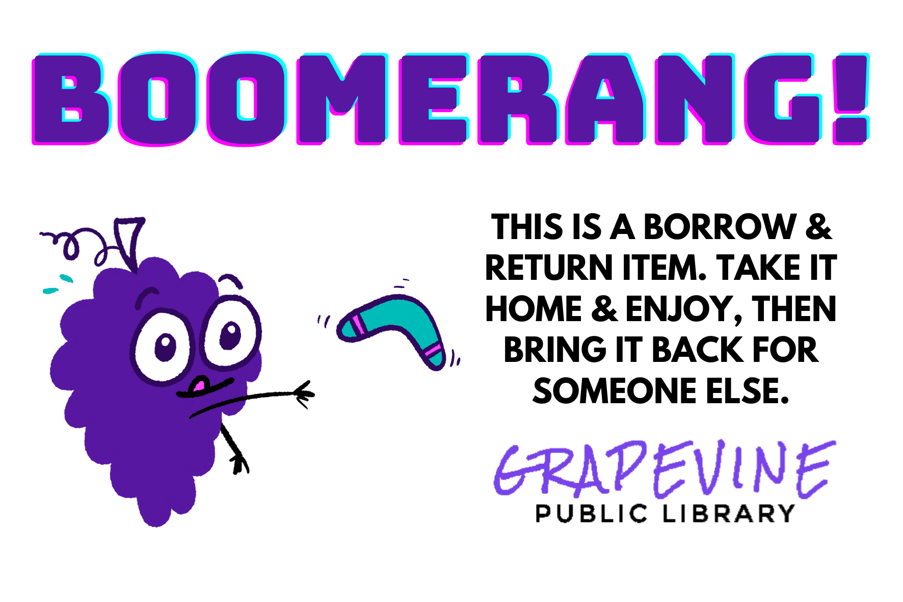 Original size BOOMERANG! (2  1 in) (3  2 in)